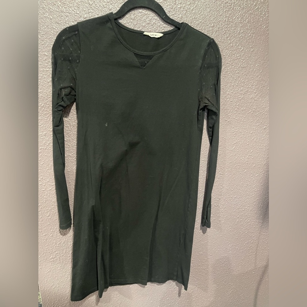 SHEIN black dress with sheer design